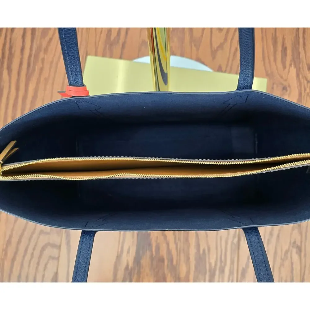 Tory Burch Perry Balloon Striped Triple Compartment Tote‎ Bag